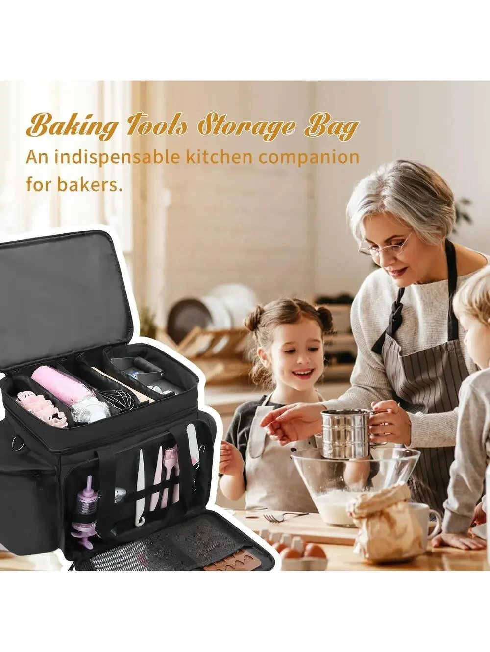 Baking Supplies Storage Case - Cake Decorating Organizer for Bakers